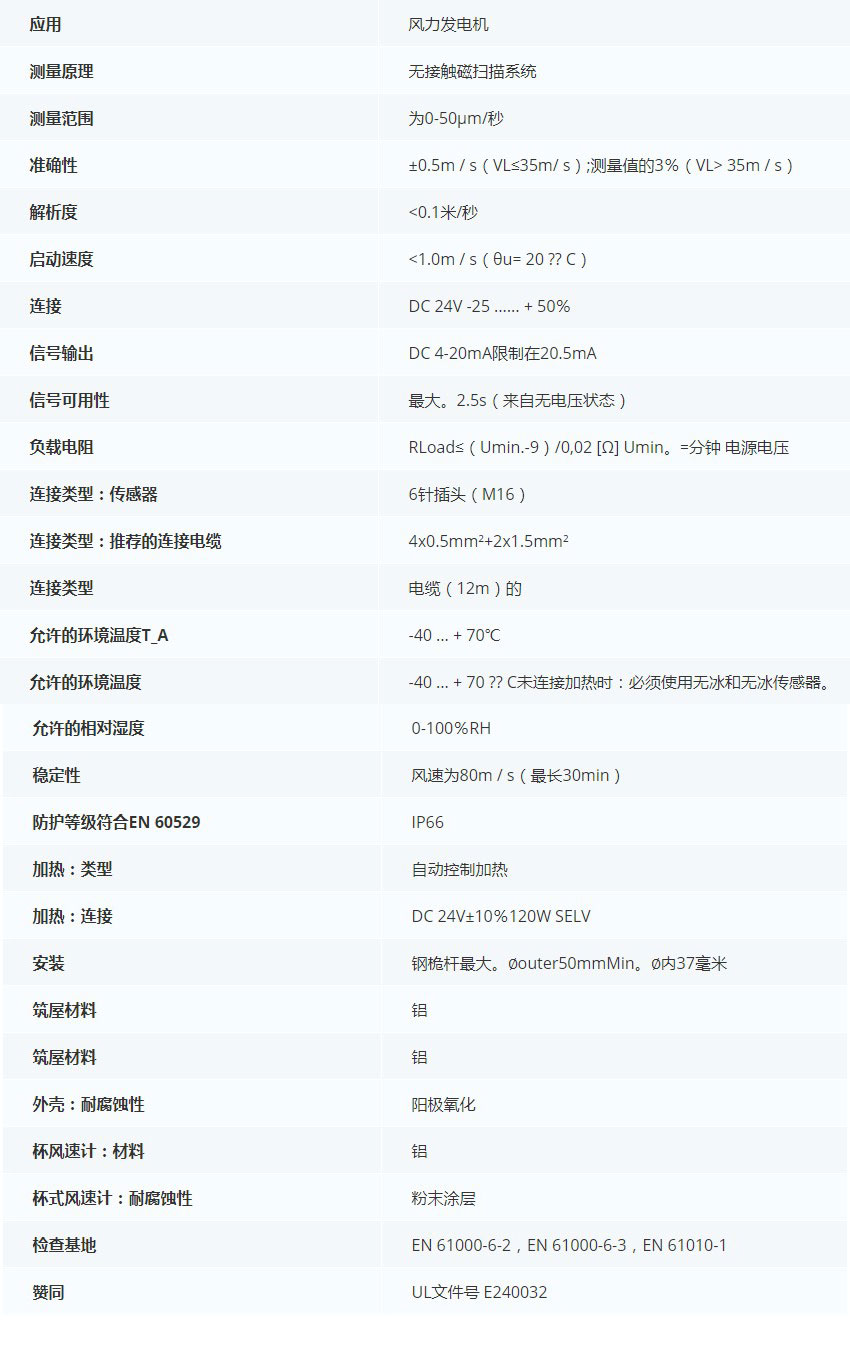 德***科瑞文KriwanINT10I F風速傳感器13N300S53技術(shù)參數(shù)